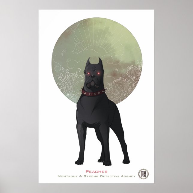 M&S Peaches Poster - Arte de Mona Finden (Frente)