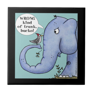 Má compreensão do elefante e do pica-pau
