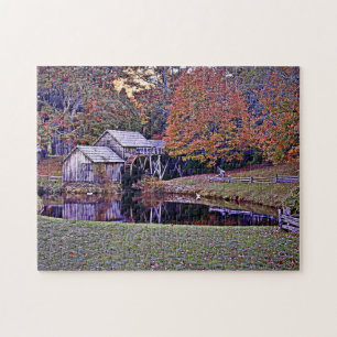 Mabry Mill na Quebra-cabeça de outono