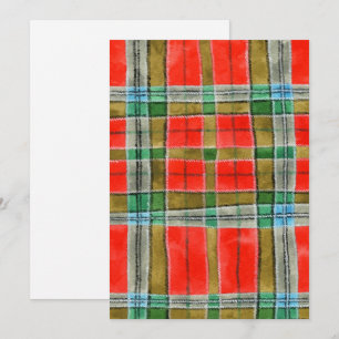 MAC BAIN TARTAN 5x7 Cartão Plano / Vertical