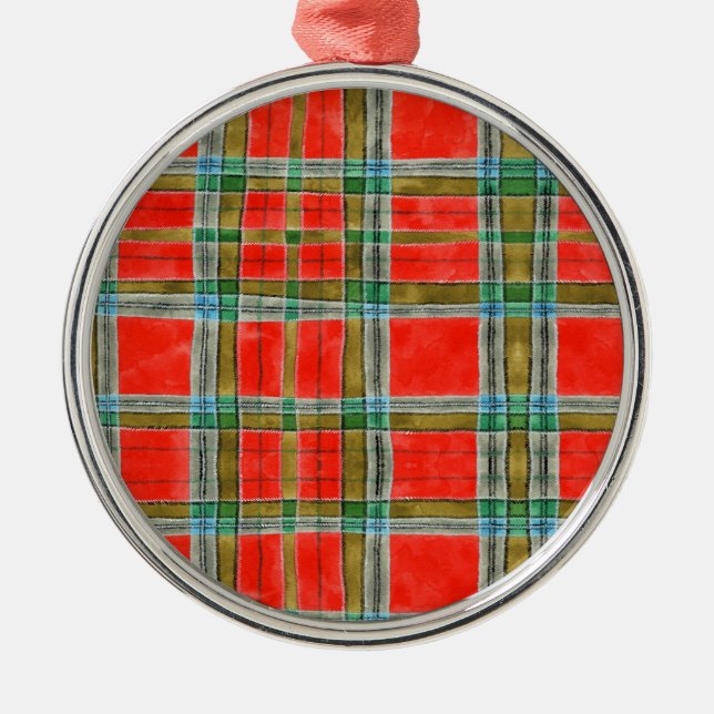 MAC BAIN TARTAN Premium Round Ornamento (Frente)