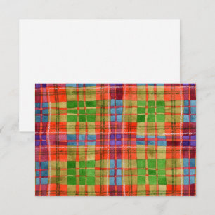 MAC RAE TARTAN 3,5x5 Cartão Plano / Horizontal
