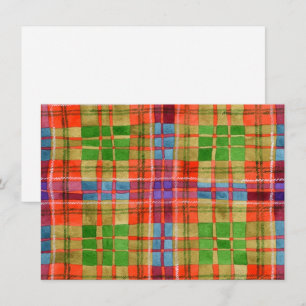 MAC RAE TARTAN 4,5x6,25 Cartão Plano / Horizontal
