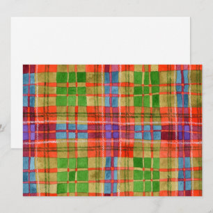 MAC RAE TARTAN 5.5x7.5 Cartão Plano / Horizontal