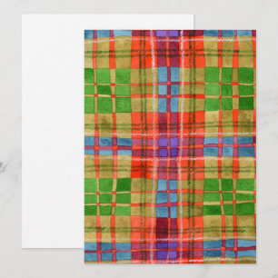 MAC RAE TARTAN 5.5x7.5 Cartão Plano / Vertical