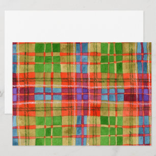 MAC RAE TARTAN 6.5x8.75 Cartão Plano / Horizontal