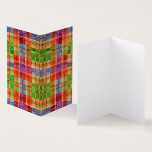 MAC RAE TARTAN Cartão Dobrado 3.5x2