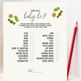 Maçã Caramelo - Verde Quem Será Bebê? Jogo