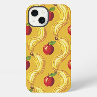 maçã com padrão amarelo design iphone 13 capas