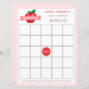 Maçã do meu olho cair chá de fraldas do tema do