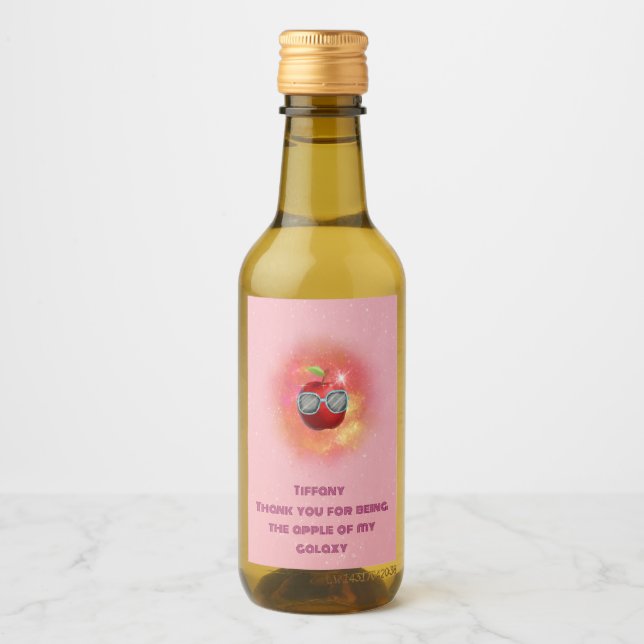 Maçã em Mini Rótulos de Garrafa de Galáxia Agradáv (Frente)