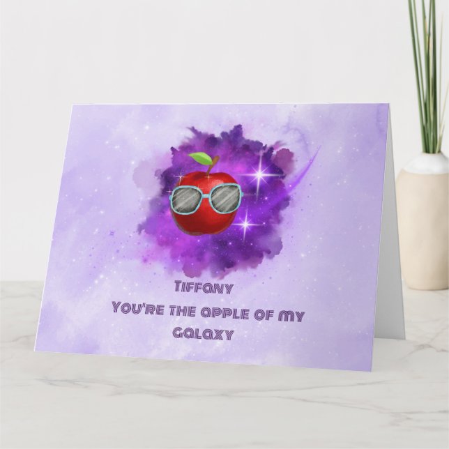 Maçã no Cartões de agradecimentos galáxico agradec (Frente)