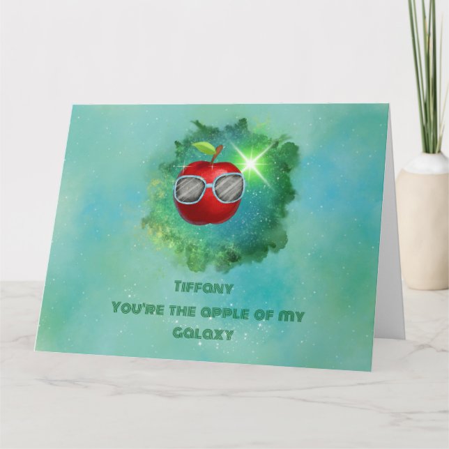 Maçã no Cartões de agradecimentos galáxico agradec (Frente)