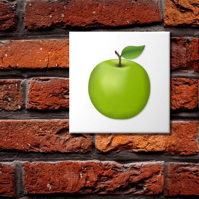Maçã Verde (Green Apple Ceramic Tile.
It’s Apple Time! An original drawing from my garden. )