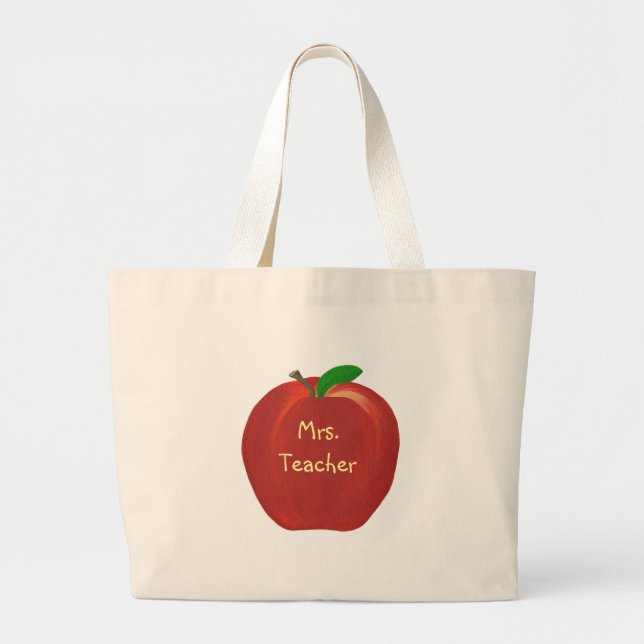 Maçã Vermelha Personalizada, Professora, bolsas de (Frente)