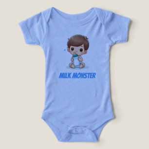 Macacão de Bebê do Monstro do Leite Engraçado