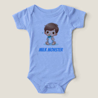 Macacão de Bebê do Monstro do Leite Engraçado