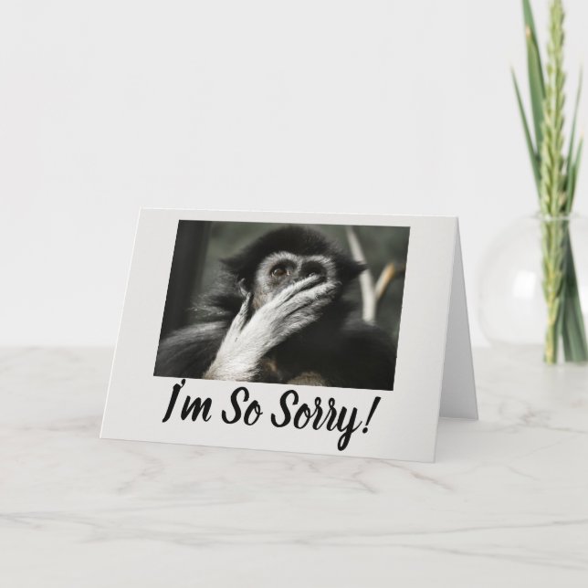 MACACO CHOCADO, CARTÃO DE SAUDAÇÃO SURPRESA (Frente)