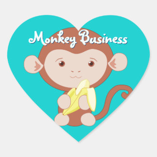Macaco com adesivos com Banana