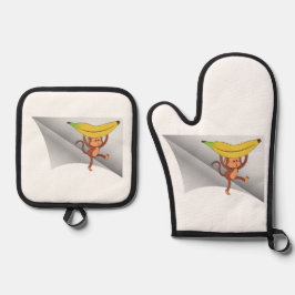 macaco com banana debaixo do adesivo