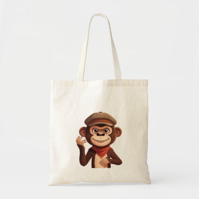 Macaco Confiante Bolsa Tote (Frente)