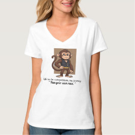 Macaco Confiante – Camiseta Minimalista de Estilo
