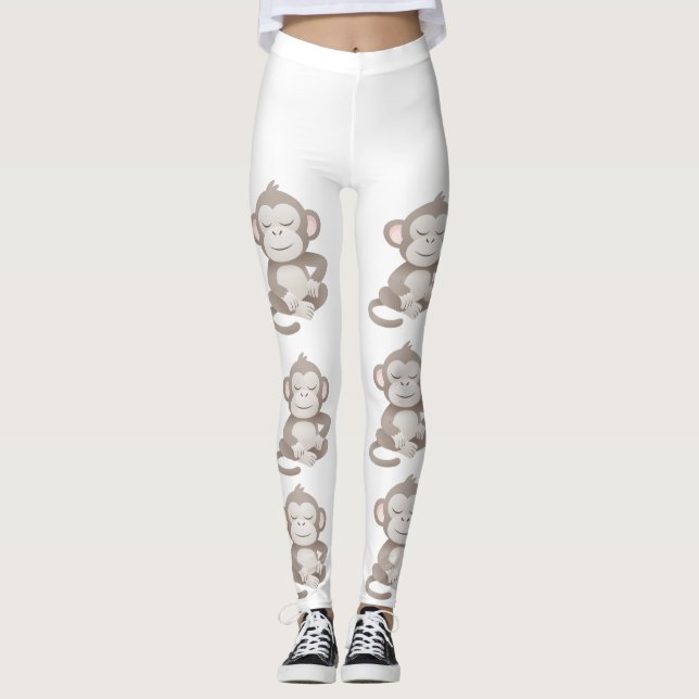 Macaco Confiante – Leggings de Conforto Diário (Frente)