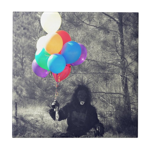 macaco de balões de aniversário (Frente)