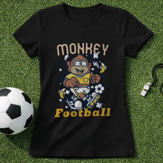  Macaco de Futebol Engraçado Camisa de Desenho Ani (Criador carregado)