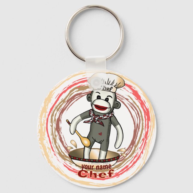 Macaco de Meia  Chefe  porta-chaves (Frente)