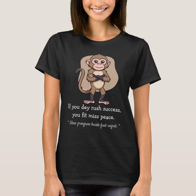 Macaco de Progresso Silencioso – Camiseta de Estil (Frente)