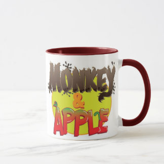 Macaco e caneca de Apple