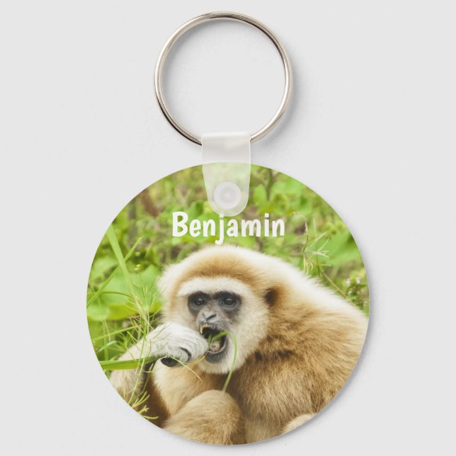 Macaco Engraçado - Chaveiro de Nome Personalizado  (Frente)