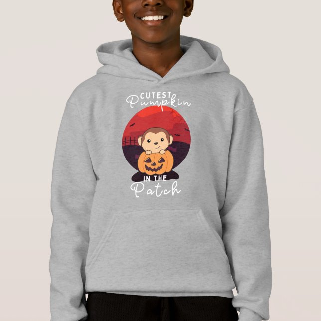 Macaco Feliz Halloween Pumpkin No Patch (Frente)