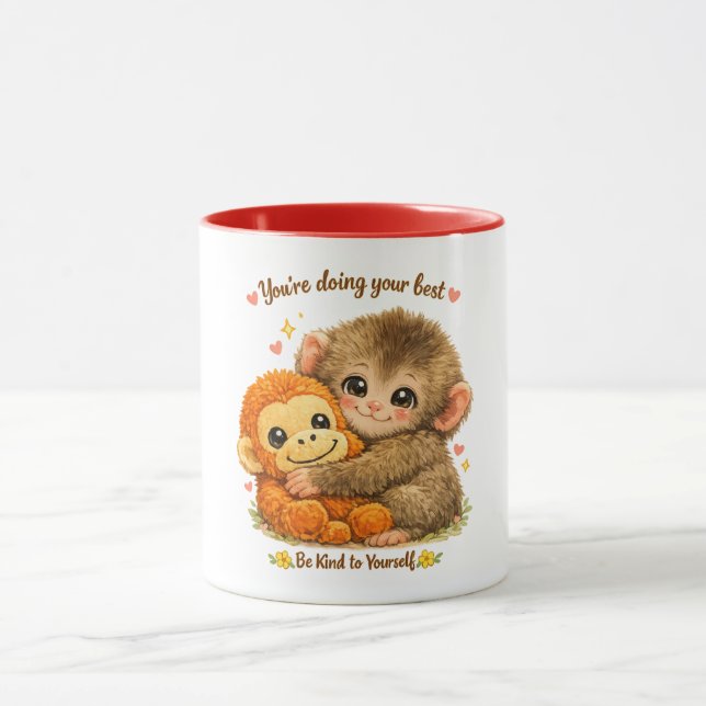 Macaco Japonês de Abraço em Caneca Viral Punch Beb (Centro)