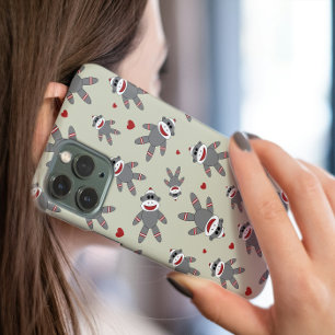 Macaco-meia bonito com padrão cardíaco em tom