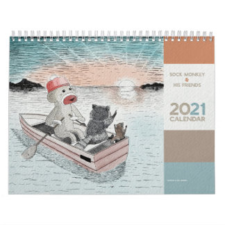 Macaco-meia-bonito e seus amigos - Calendário 2021