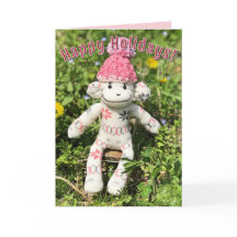 Macaco-meia - Cartões de Natal Nórdicos