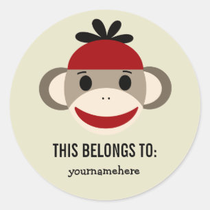 Macaco-meia, isto pertence a adesivos