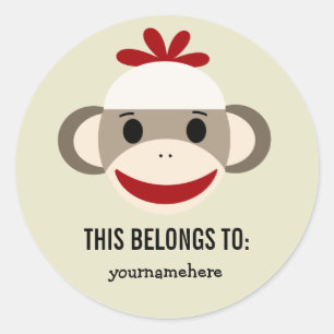 Macaco-meia, isto pertence a adesivos