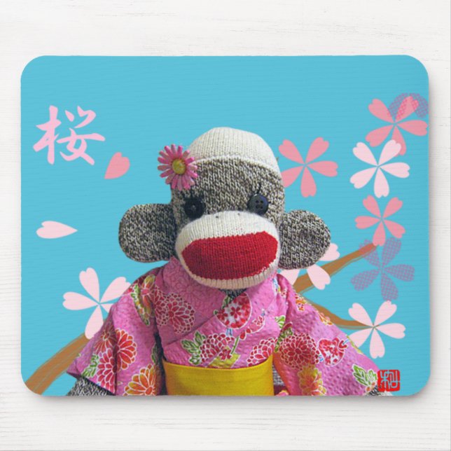 Macaco Mousepad da peúga de Sakura (Frente)