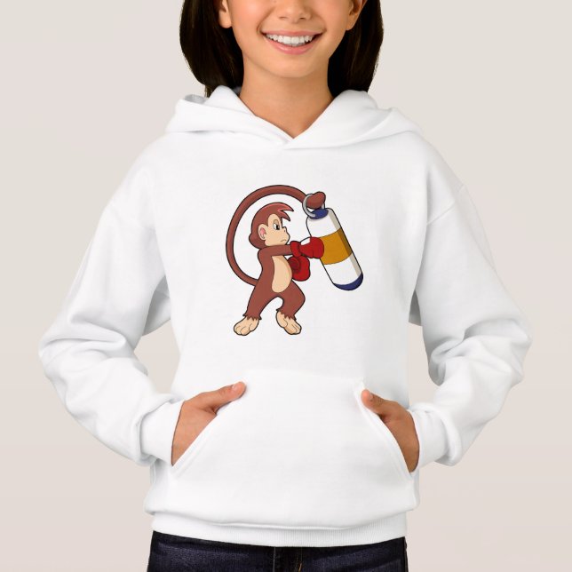 Macaco na caixa com saco de punção (Frente)