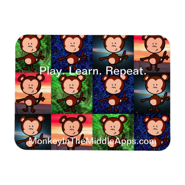 Macaco no ímã de Aplicativos Médios (Horizontal)