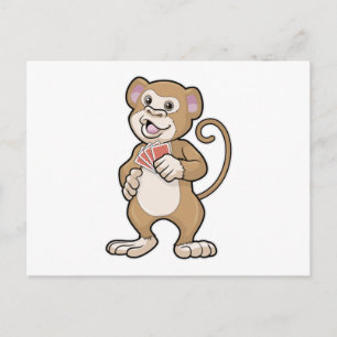 Macaco no Poker com cartões Poker