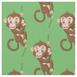 Macaco num Tecido de Design Vine