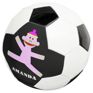 Macaco-rosa - bola de futebol personalizada