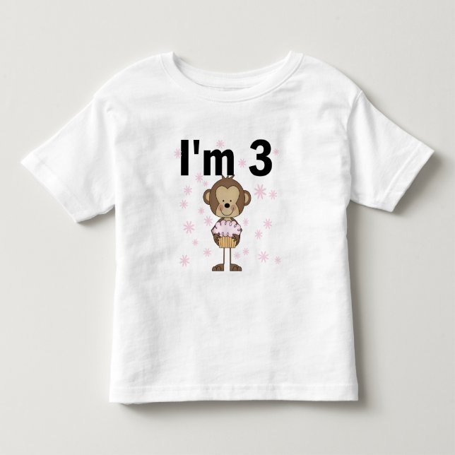 Macaco sou três Camisetas de aniversário e present (Frente)