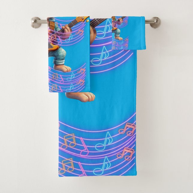 Macaco tocando toalha muasica (Insitu)