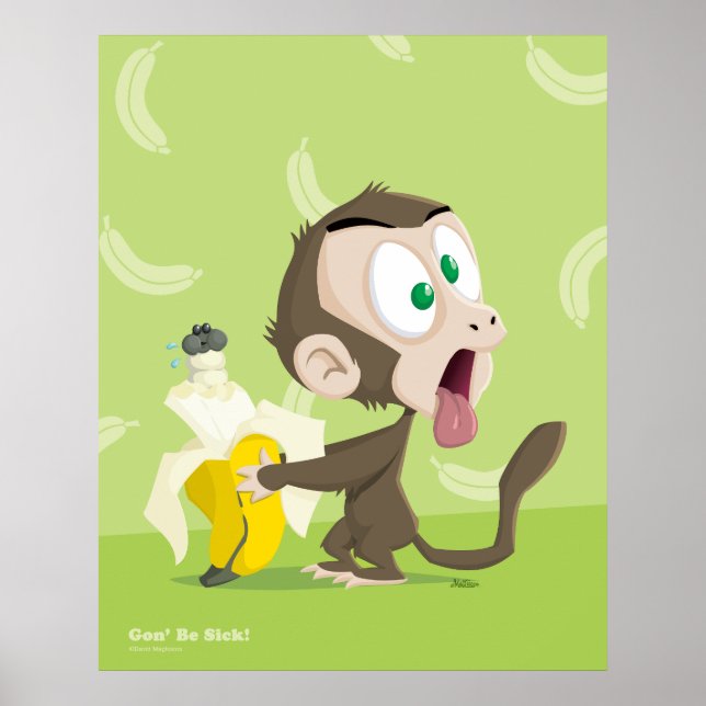 Macaco Tooky com Poster de Banana (Frente)