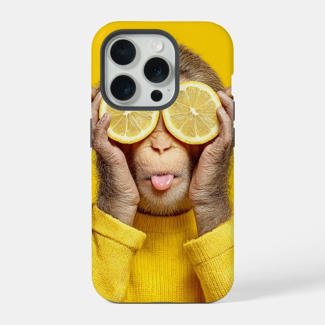 Macaco Zesty - Capinha de Telefone de Macaco com O (Verso)